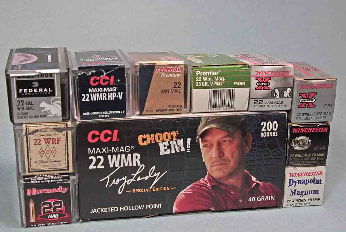 Over the years John has acquired a wide variety of .22 Magnum ammunition, but until buying a Ruger American, none of his rifles had shot all loads reasonably accurately.